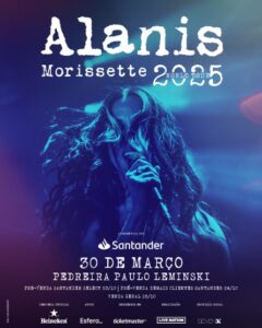 Leia mais sobre o artigo ALANIS MORISSETTE ANUNCIA GRANDE TURNÊ MUNDIAL MULTI CONTINENTAL EM 2025