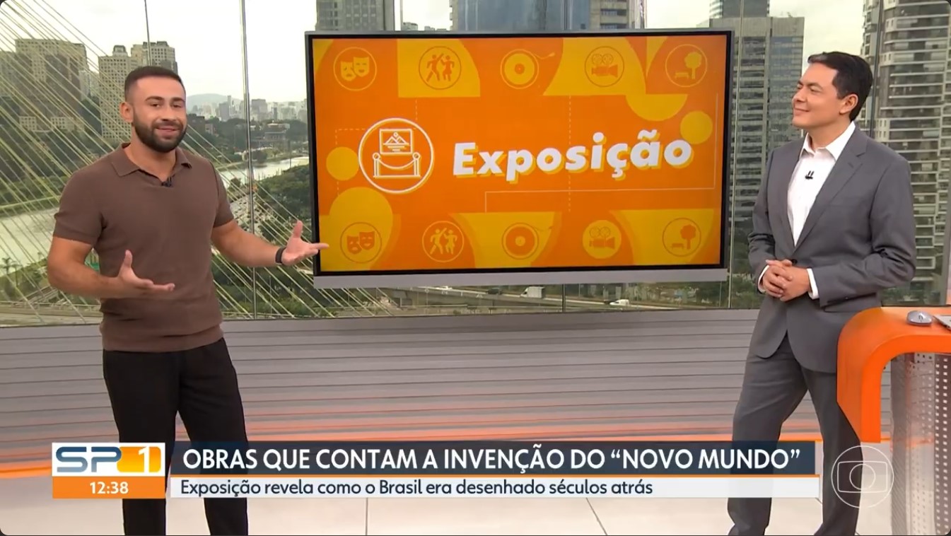 A Invenção do Novo Mundo: Mapas da Coleção Santander, expo do Farol Santander, foi matéria no SP1